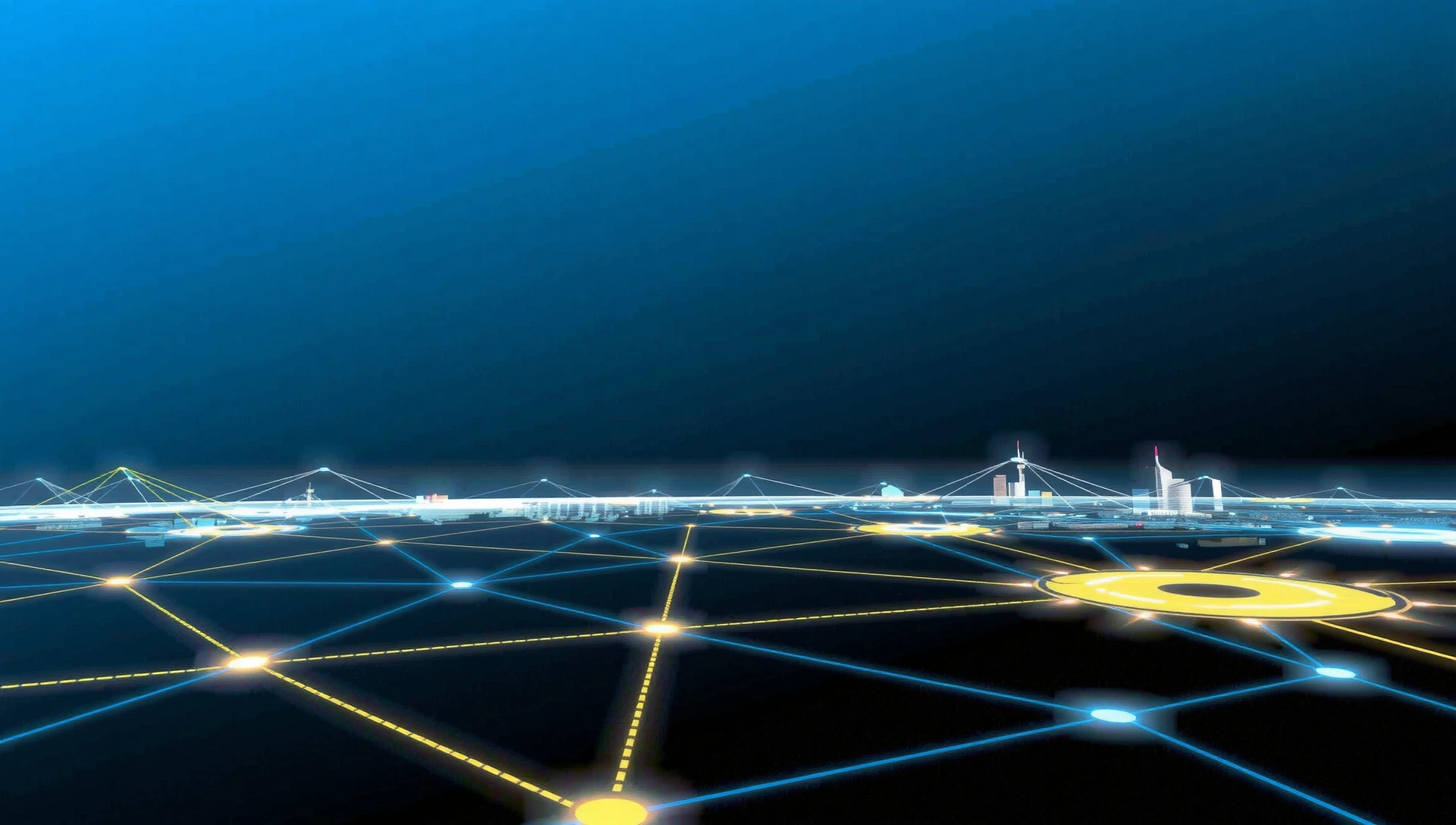 Digital connectivity in Bahrain, abstract network lines connecting cities
