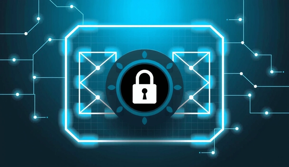 Abstract representation of data encryption and secure storage